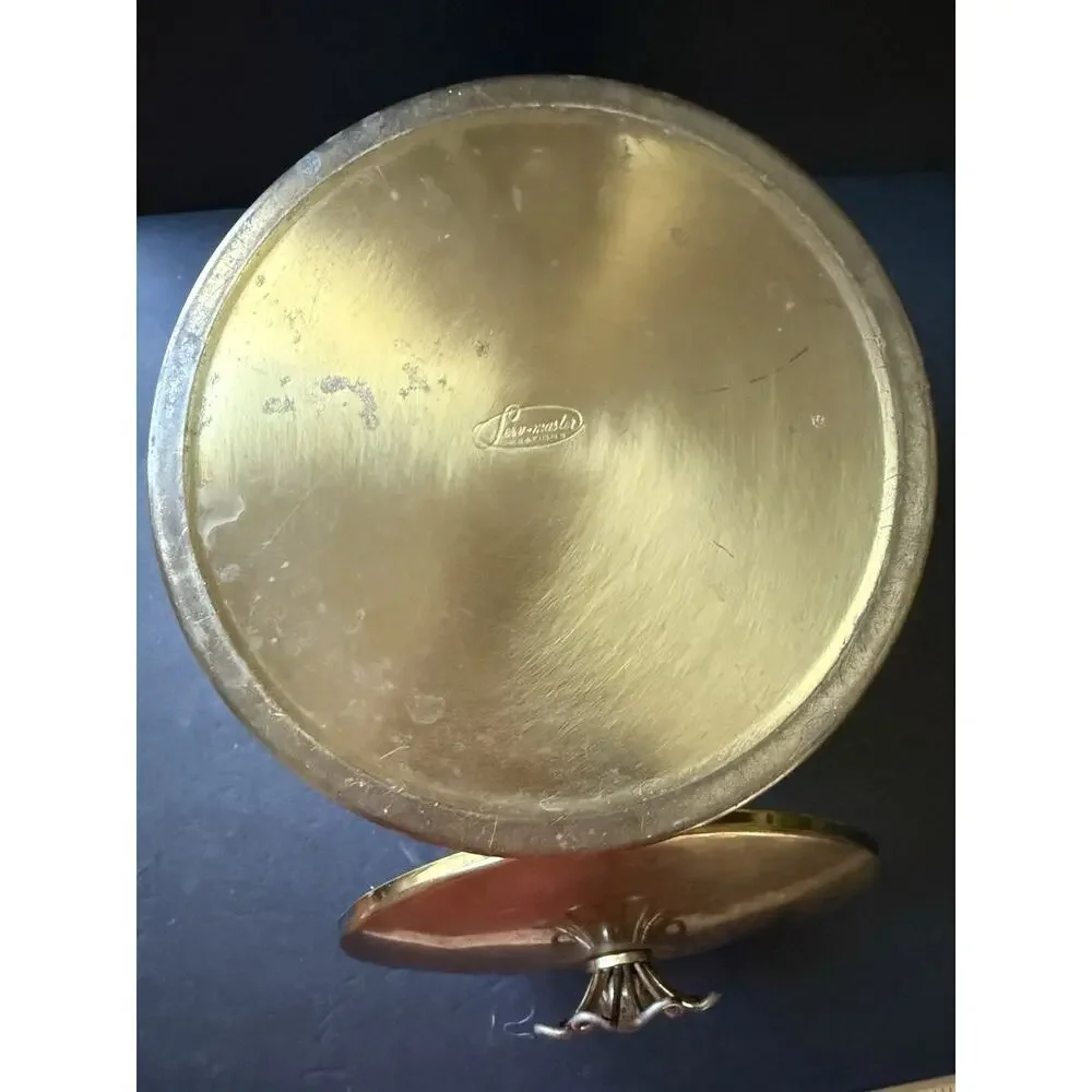 Vtg Ice Bucket Serve Master Ice Bucket Barware MCM Cocktail Drinks 1960s Brass
